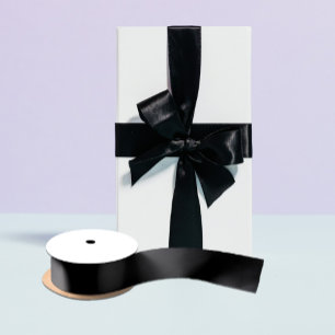 Einfach schwarze Solid-Farbe anpassen Satinband