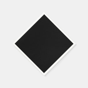 Einfach schwarze Solid-Farbe anpassen Serviette