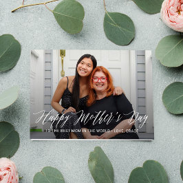Einfach Scripted Happy Mother's Day Foto Card Karte