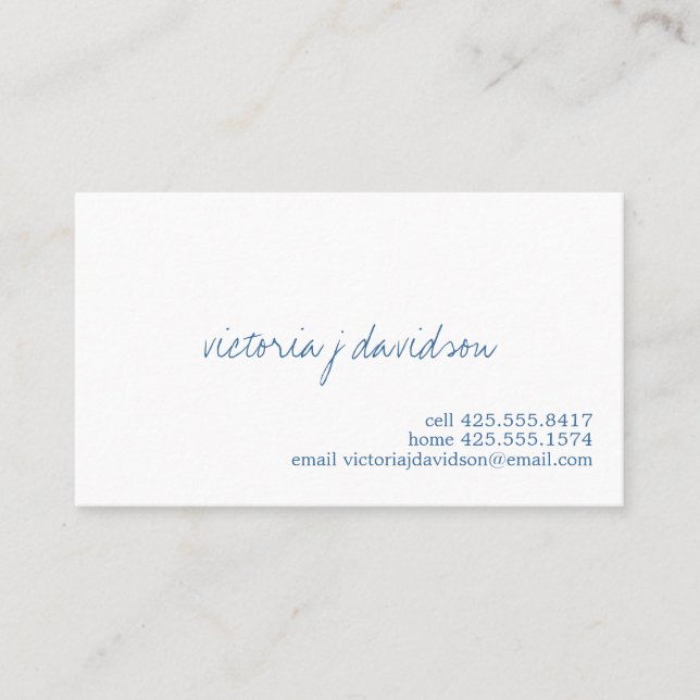 Einfach Sie Telefonkarte Telefonnummerkarte (Vorderseite)