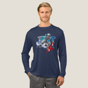 Einfach Ski (Dunkler Modus) Langarm für Herren Tri-Blend Shirt