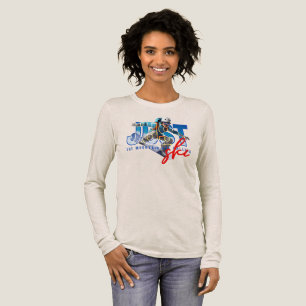 Einfach Ski (Leichtmodus) Langarmshirt für Damen Tri-Blend Shirt