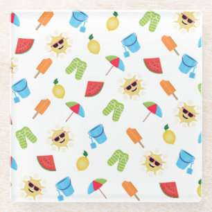 Einfach Sommer Glasuntersetzer