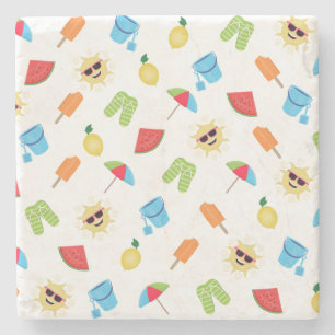 Einfach Sommer Steinuntersetzer