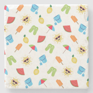 Einfach Sommer Steinuntersetzer