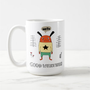 Einfach spielend Cartoon Monster fröhlich zarter Q Kaffeetasse