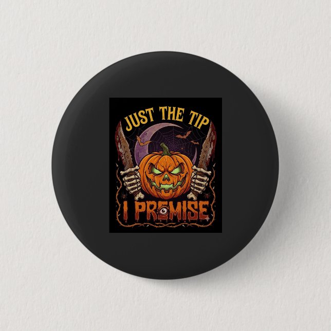 Einfach Spitze Prämisse Halloween-Kürbis Blutmesse Button (Vorderseite)
