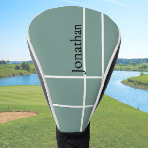 Einfach staubiger schwarzer minimalistischer indiv golf headcover