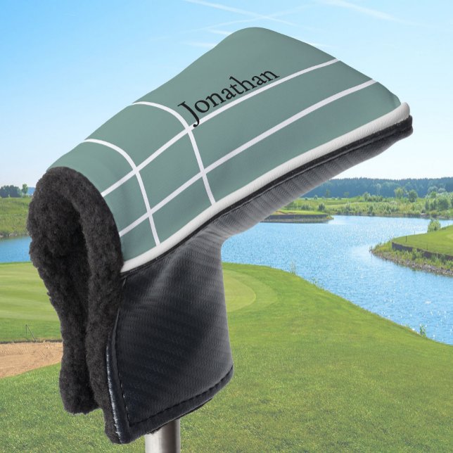 Einfach staubiger schwarzer minimalistischer indiv golf headcover (Von Creator hochgeladen)
