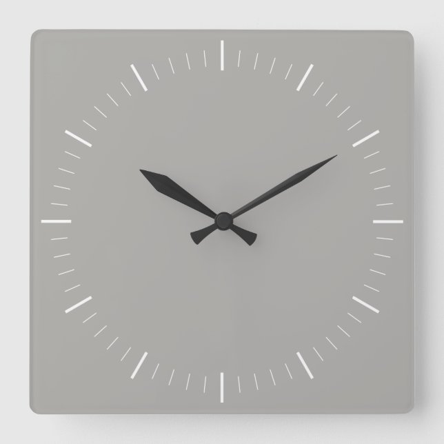 EINFACH STIL | minimalistisch in jeder Farbe Quadratische Wanduhr (Vorderseite)