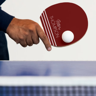 Einfach Stilvoller moderner Name in dunkelrot Tischtennis Schläger