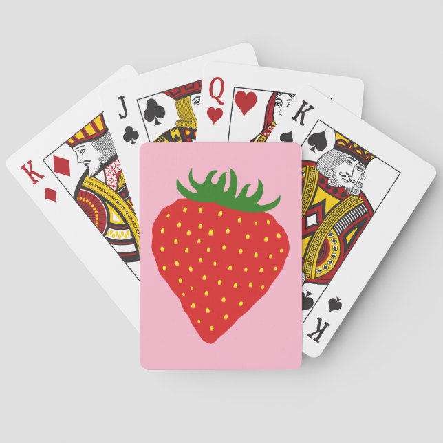 Einfach Strawberry benutzerdefinierte Spielkarten (Rückseite)