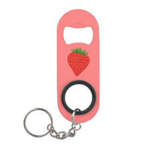 Einfach Strawberry, benutzerdefinierter Flaschenöf Schlüsselanhänger Flaschenöffner