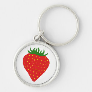 Einfach Strawberry-kundenspezifische Schlüsselkett Schlüsselanhänger