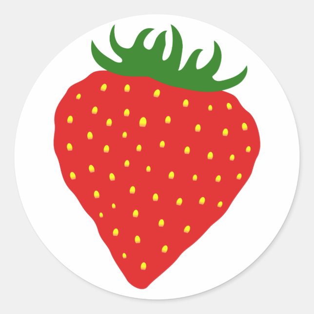 Einfach Strawberry-Sonderaufkleber Runder Aufkleber (Vorderseite)
