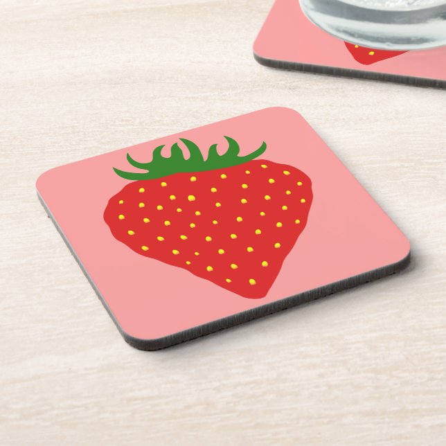 Einfach Strawberry-Untersetzer Untersetzer (Linke Seite)