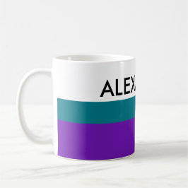 Einfach Streifen lila violett + Ihre Ideen Kaffeetasse