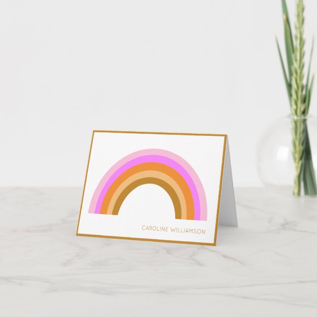 Einfach Süß Retro Regenbogen Personalisierter Name (Vorderseite)