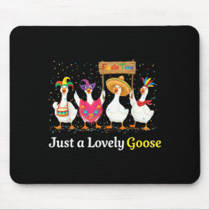 Einfach Süße Liebevolle Gans Fiesta Party Mardi Mousepad