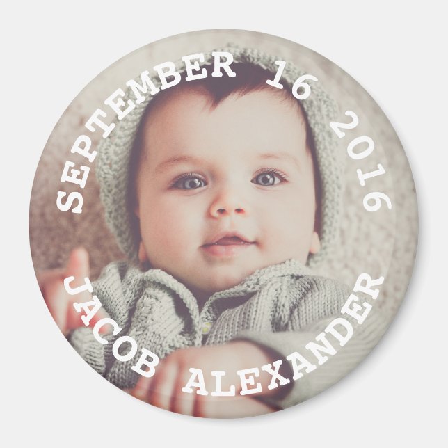Einfach Sweet Baby Foto Magnet (Vorne)