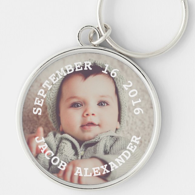 Einfach Sweet Baby Foto Schlüsselanhänger (Vorne)