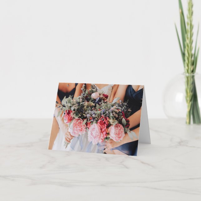 Einfach Sweet Peonies Polterabend Geschenkkarte Karte (Vorderseite)