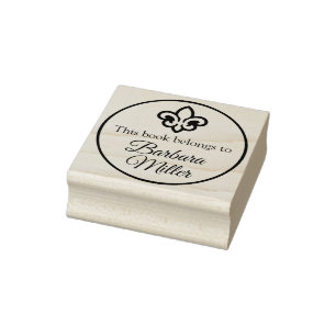 Einfach Symbol / Symbol - Fleur-de-lis / LILY + Id Gummistempel