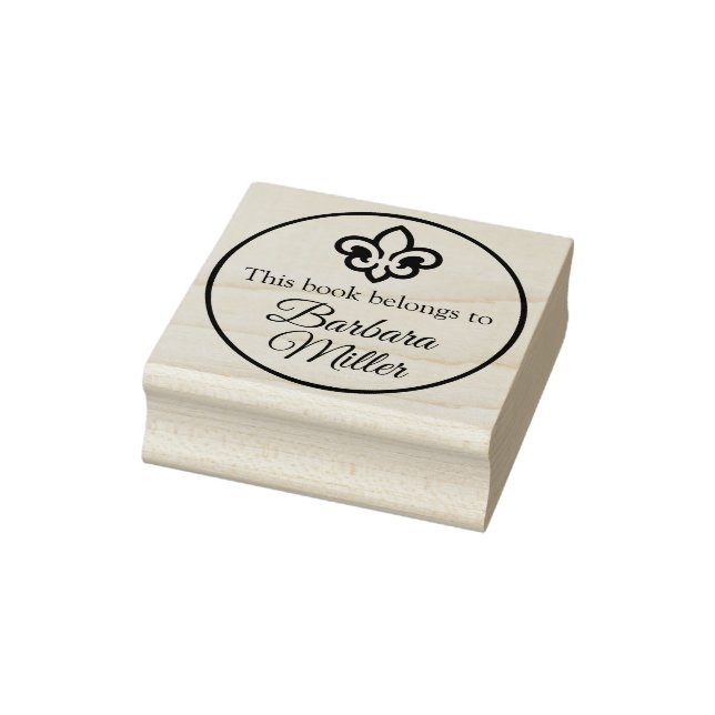 Einfach Symbol / Symbol - Fleur-de-lis / LILY + Id Gummistempel (Stempel)