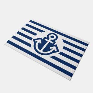 Einfach Symbole - ANKER u. STREIFEN + Ihre Ideen Fußmatte