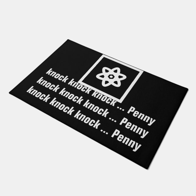 Einfach Symbole - Atom Sign + Ihre Ideen Fußmatte (Schrägansicht)