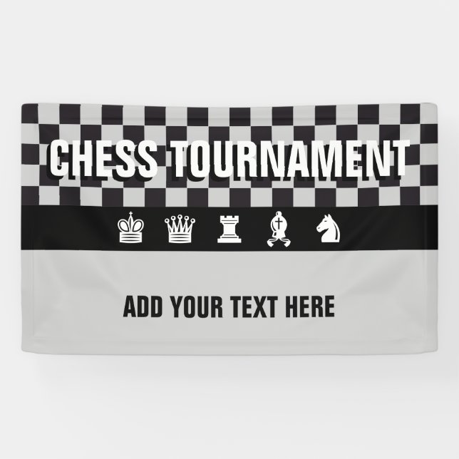 Einfach Symbole - CHESSMEN + Ihre Ideen Banner (Horizontal)