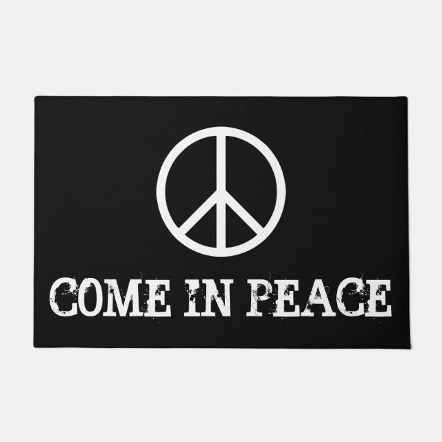 Einfach Symbole - PEACE + Ihre Ideen Fußmatte (Vorderseite)