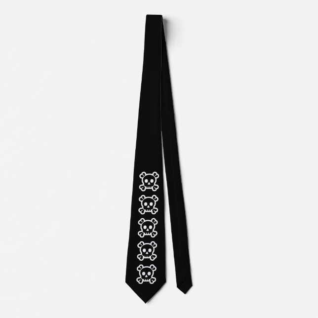 Einfach Symbole - SKULL & BONES + Ihre Ideen Krawatte (Vorderseite)