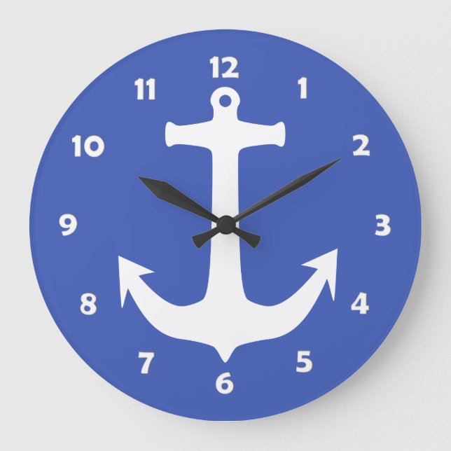 Einfach Symbole / Symbole - ANCHOR + Ideen Große Wanduhr (Vorderseite)