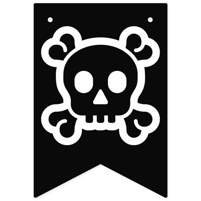 Einfach Symbole / Symbole - SKULL & BONES + Ideen Wimpelkette (Erste Fahne)