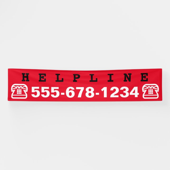 Einfach Symbole - TELEFON + Ihre Ideen Banner (Horizontal)