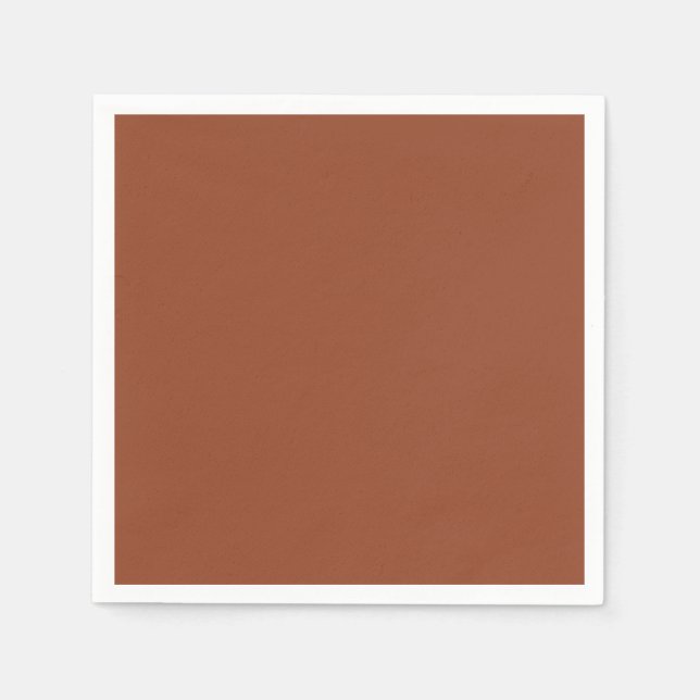 Einfach Terracotta Cocktail Napkins Serviette (Vorderseite)