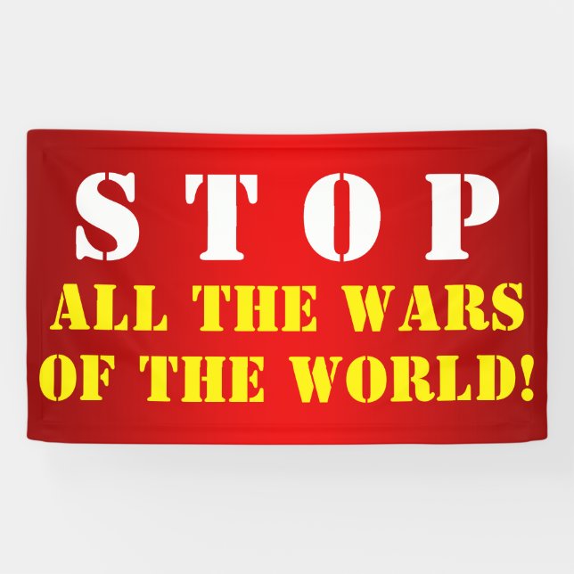 Einfach Textdesign "STOPP ALL THE WARS" Banner (Horizontal)