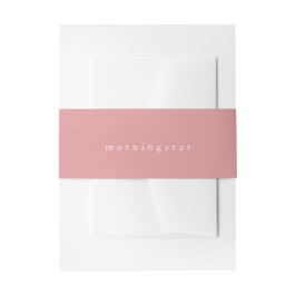 Einfach tiefer Blush Nachname Einladungsbanderole