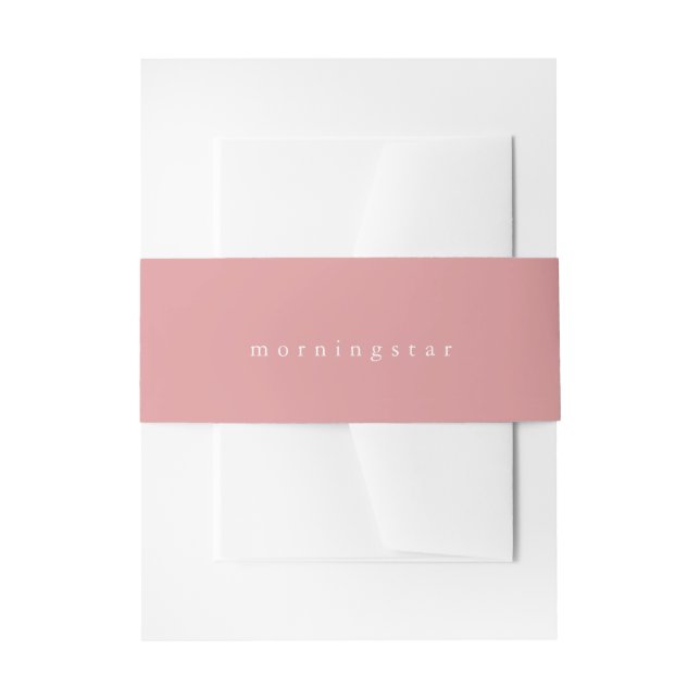 Einfach tiefer Blush Nachname Einladungsbanderole (Vorderseite Beispiel)