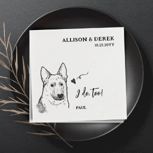 Einfach tue ich zu Hund deutsche Schäferhochzeit Serviette