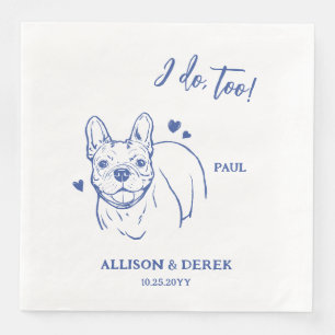 Einfach tue ich zu tun Französisch Bulldog Zeichne Serviette