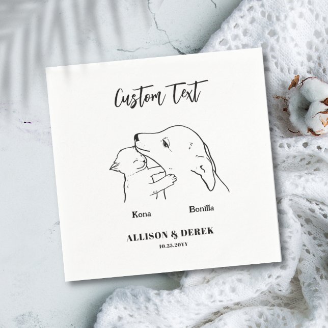 Einfach tun wir zu Hunde Katze Hochzeitstiefel Nam Serviette (Von Creator hochgeladen)