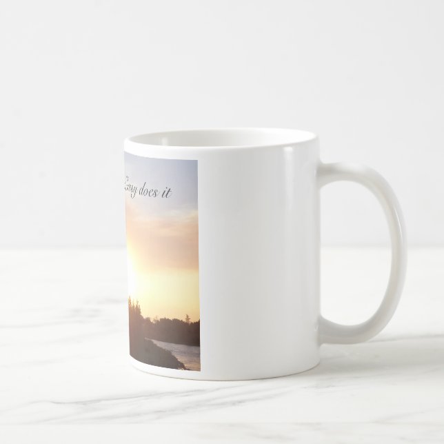 Einfach tut es - Slogan-Tasse mit 12 Schritten Kaffeetasse (Rechts)