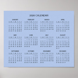 Einfach und Elegant 2026 Kalender | Poster