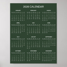 Einfach und Elegant 2026 Kalender | Poster