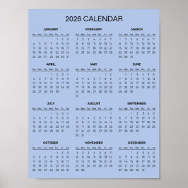 Einfach und Elegant 2026 Kalender | Poster