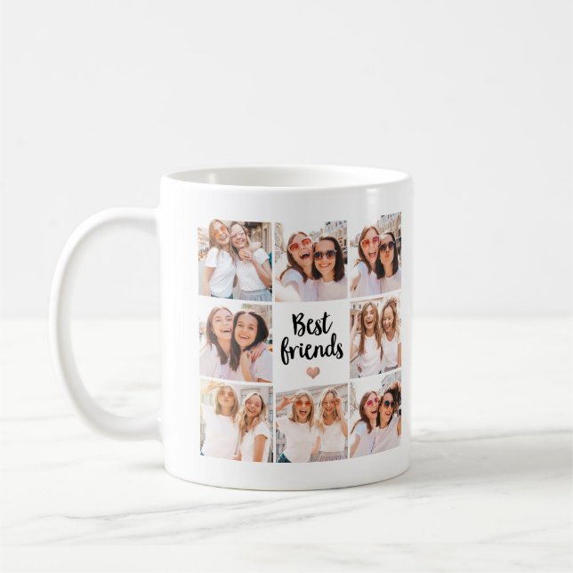 Einfach und elegant | Best Friends Heart Foto Coll Kaffeetasse (Links)