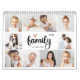 Einfach und elegant | Family Heart Foto Collage 20 Kalender (Titelbild)