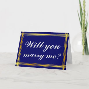 Einfach und elegant "Heiraten Sie mich?" Karte